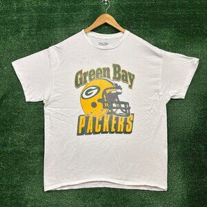 NFL Green Bay Packers white T-Shirt Size Large